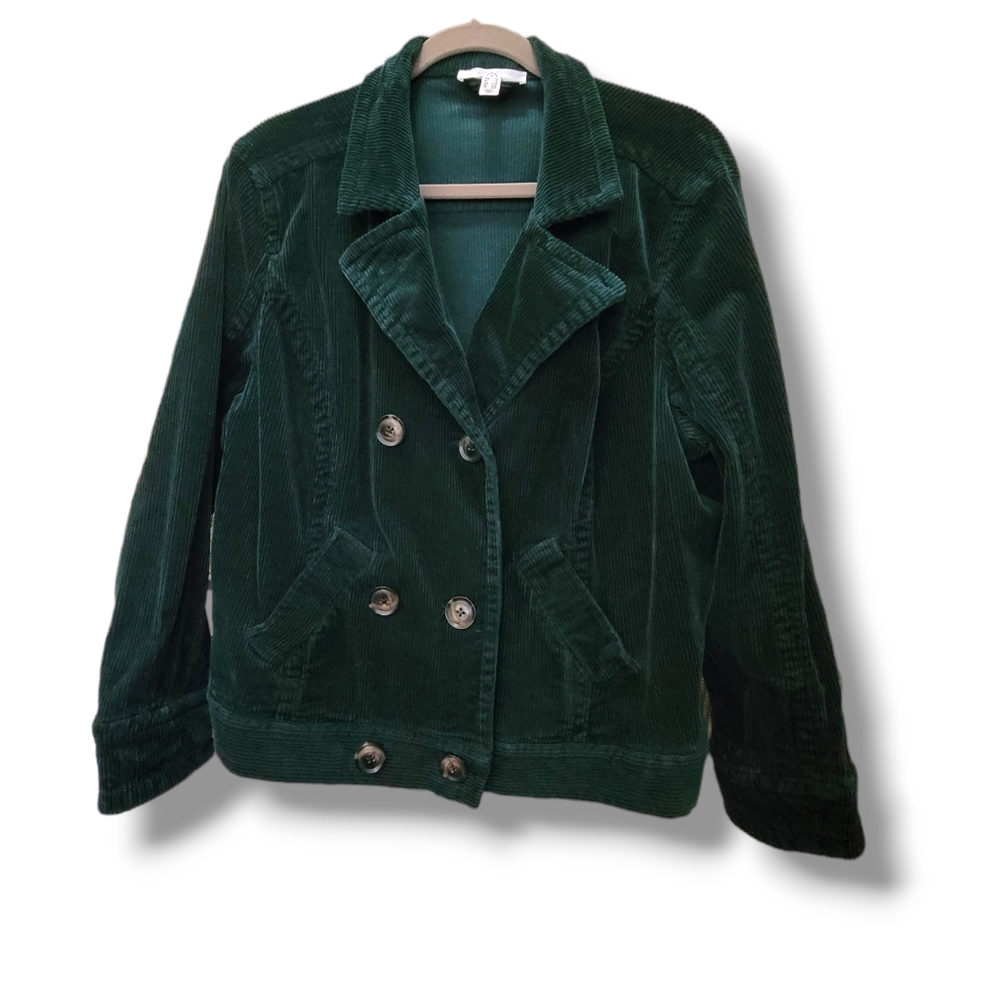 Addition Elle Forest Green Corduroy Jacket | Size 1X